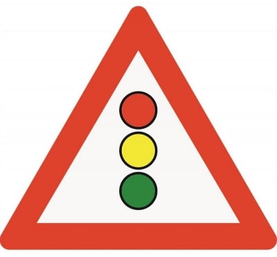 Пътен знак със стойка 110см- Светофар