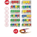 Копчета за нанизване - Комплект от 40 части с числа на брайл