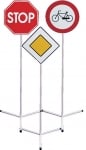 Пътен знак със стойка 110см- Забранено влизане на ППС