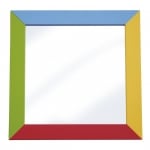 Огледало акрилно 120х50см с дървена рамка –  зелена