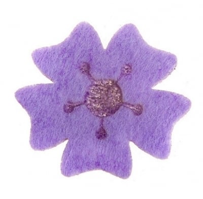 Филцови цветя в лилаво, 14 броя