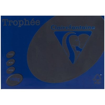 Картон цветен Trophee A4 250л наситен-черен