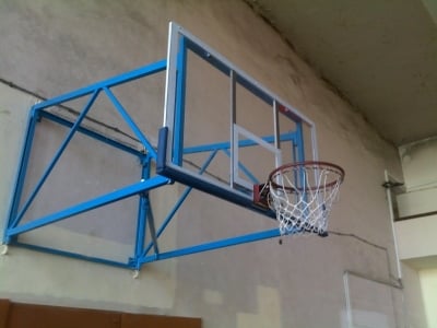 Стойка баскетболна за стена, сгъваема