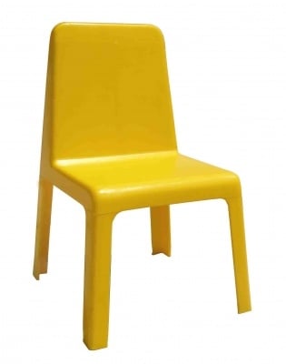 Столче за ДГ от масивна пластмаса - жълто