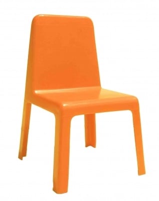 Столче за ДГ масивна пластмаса H=30см - оранжево