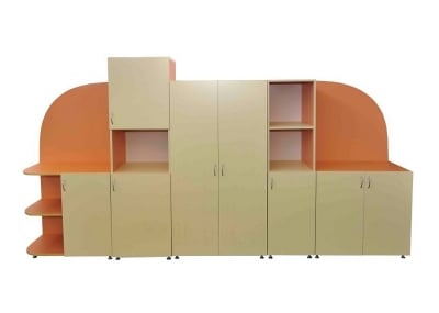 Секция Стами - шкаф с рафтове и 2 врати 80х40 H=160см, цветен