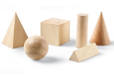Геометрични дървени форми 12 бр.