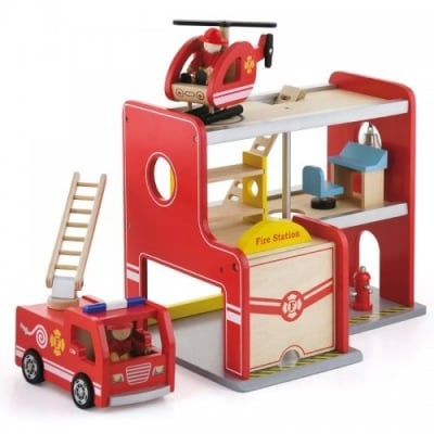 Дървена играчка - Пожарна команда