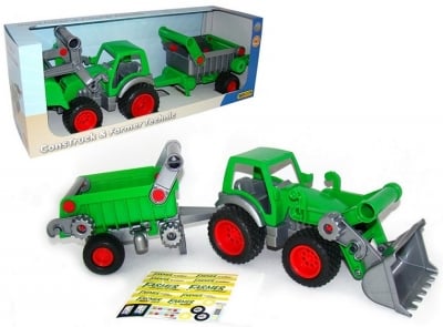 Трактор-булдозер Wader с ремарке