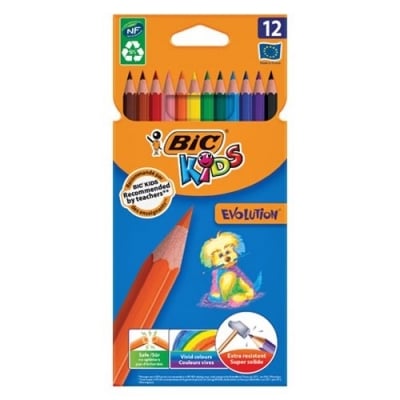 Цв.моливи Bic Kids Ecolution 12цв, нечупливи