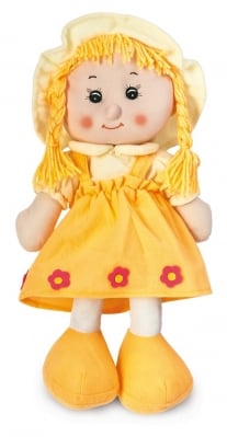 Кукла от текстил Момиче с шапка 35см