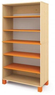 Серия Fresh - Библиотека с 6 рафта, оранжеви