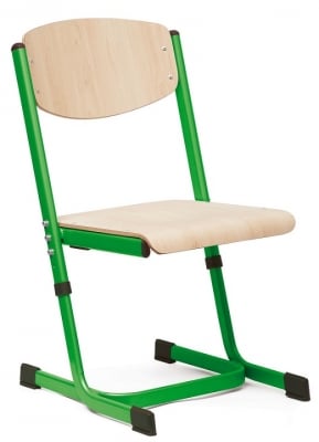 Стол с регул.вис.на седалката 26-31см зелен мет