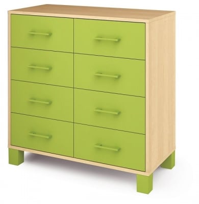 Серия Fresh - Шкаф с 8 чекмеджета, зелени