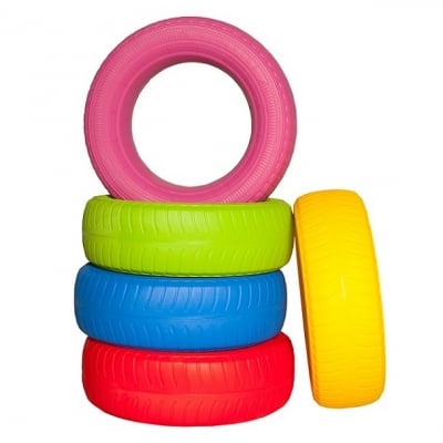 Разноцветни гуми, наситени цветове - 1 брой (пластмасови)