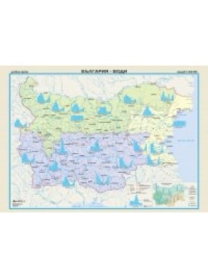 България - води 107х150см