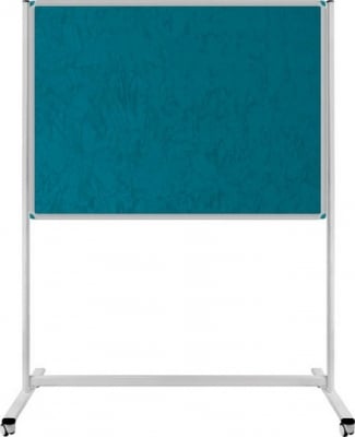 Корково табло с плат на колела синьо-зелен Ал. рамка  90х120