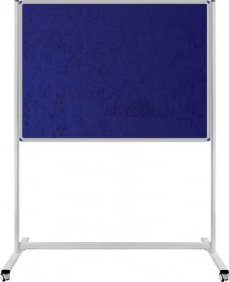 Корково табло с плат на колела синьо Ал. рамка 120х180