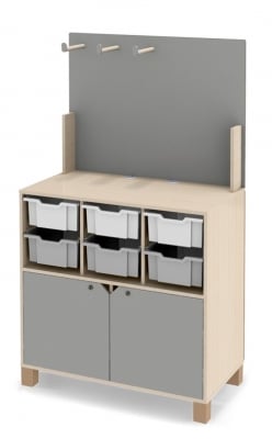 Шкаф с контейнери за 3D принтер и филаменти