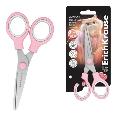 Ножица ErichKrause® Junior Prima Cat, 13 cm, розова