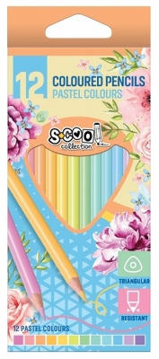 Цветни моливи S-COOL 12 цвята, Pastel