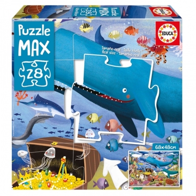 Educa Пъзел MAX: Животни в морето, 28 части
