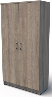 Гардероб двукрилен 90х55 H=190см, с лост за дрехи и рафтове, със заключване