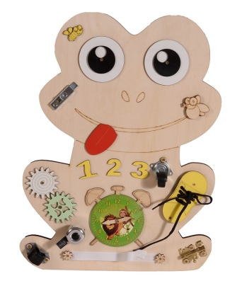 Дървена дъска с различни активности - Жаба