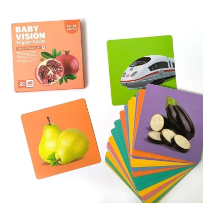 Карти за визуална стимулация на бебета 12-36 месеца, 20 броя