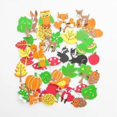 Стикери от микропореста гума EVA - Гора, 96 броя