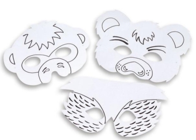 Маски за оцветяване - Диви животни, 8 броя