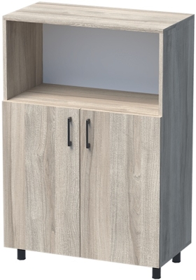 Модулен шкаф Уни с открит рафт и две врати, 80х42 Н=120см, цветен