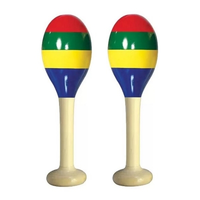 Дървени цветни маракаси, 2 броя