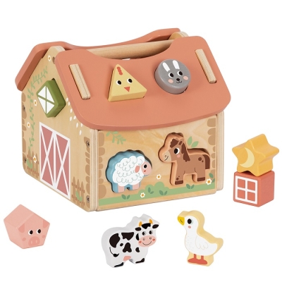 Дървена къщичка-сортер Моите приятели от фермата