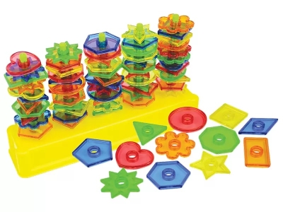 Сметало с прозрачни форми за нанизване и сортиране