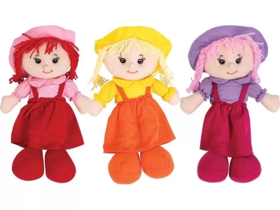 Кукла от текстил Момиче с шапка 35см