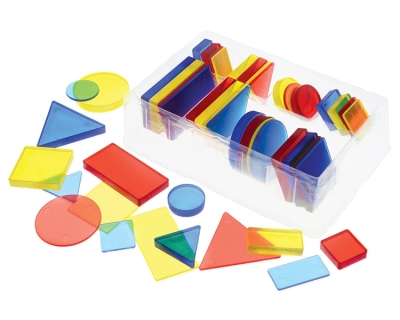 Комплект прозрачни геометрични фигури, 48 броя