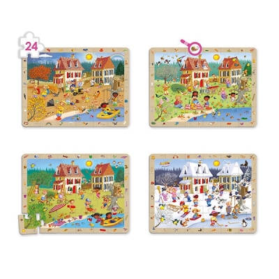 Комплект 4 пъзела за наблюдателност - Сезони