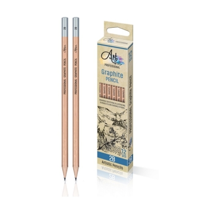 Молив чернографитен ArtLine 2B, шестоъгълен