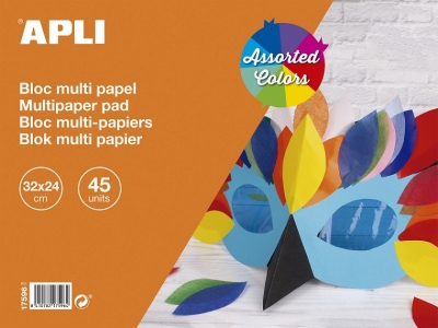Apli Блокче - Хартии, асорти 32х24 см, 45 листа