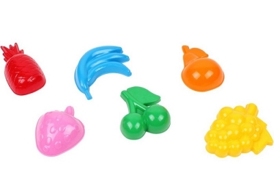 Комплект 6 формички за пясък - Плодове