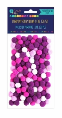 Помпони 1см - Лилави, 120 броя