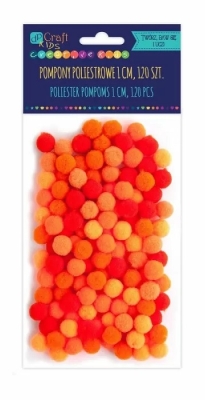 Помпони 1см - Оранжеви, 120 броя