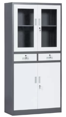 Метален шкаф Carmen CR-1247 ЕL SAND 90х40 Н=185см, бял-графит