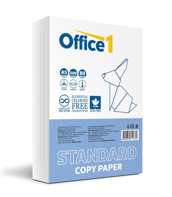 Хартия копирна Office 1 Standard A5, 80 g/m2, 500л.