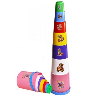 Пирамида с рингове и топка, 12 елемента