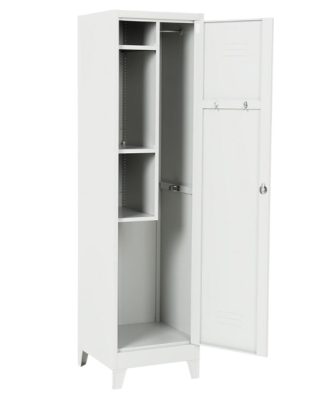 Санитарен метален шкаф Carmen CR-1284 E J, 50х50 H=190см - сив