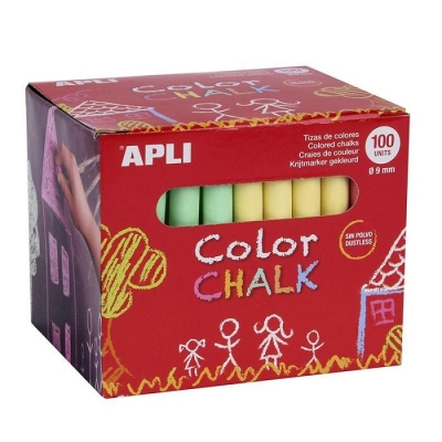 Apli Тебешири цветни, 100 броя