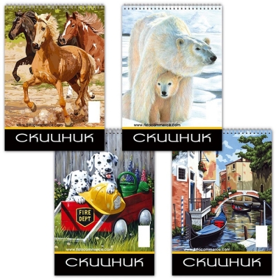 Скицник със спирала, офсетов картон 170гр.
