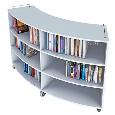 RFG Библиотечен стелаж Active Book, с колелца, овална форма